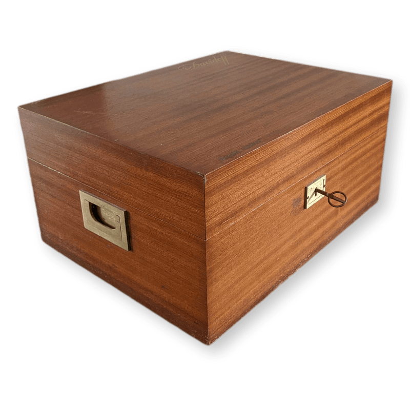 DAVIDOFF Vintage Mahogany Humidor "Grande Reserve" Cave à Cigare de Luxe en Acajou with Key