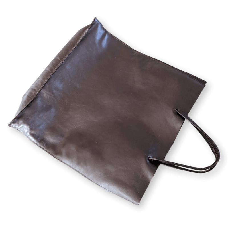 DOLCE GABBANA Dark brown Leather Shopping Bag GM