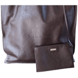 DOLCE GABBANA Dark brown Leather Shopping Bag GM