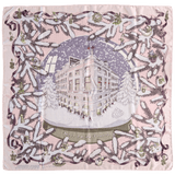 HERMES Noel au Faubourg 24 Pink Cashmere Scarf 90 – Collector Piece by Dimitri Rybaltchenko A20260218