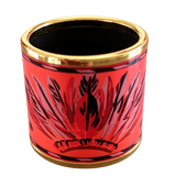 HERMES [73] 2014 Plated Gold/Red Enamel BRAZIL Scarf Ring GHW BNIB!