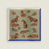 HERMES Les Bassets Gavroche Scarf 45 cm New In Box Dachshund Motif