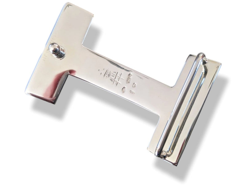 Hermes [16] AG Sterling Silver 925 TOUAREG H Belt Buckle H 32 mm, BNIB! - poupishop