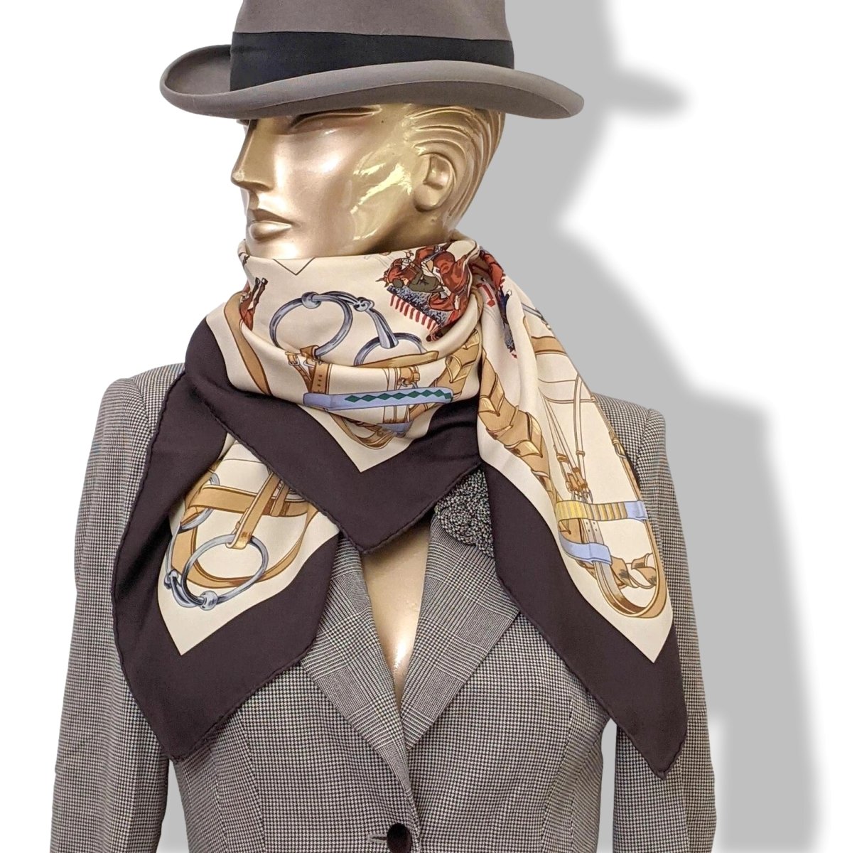 Hermes 1998 Special Issue 100 Jahre Aachen- Laurensberger Rennverein CONCOURS HIPPIQUE by Lamotte Twill 90, RARE in Box!