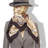Hermes 1998 Special Issue 100 Jahre Aachen- Laurensberger Rennverein CONCOURS HIPPIQUE by Lamotte Twill 90, RARE in Box!