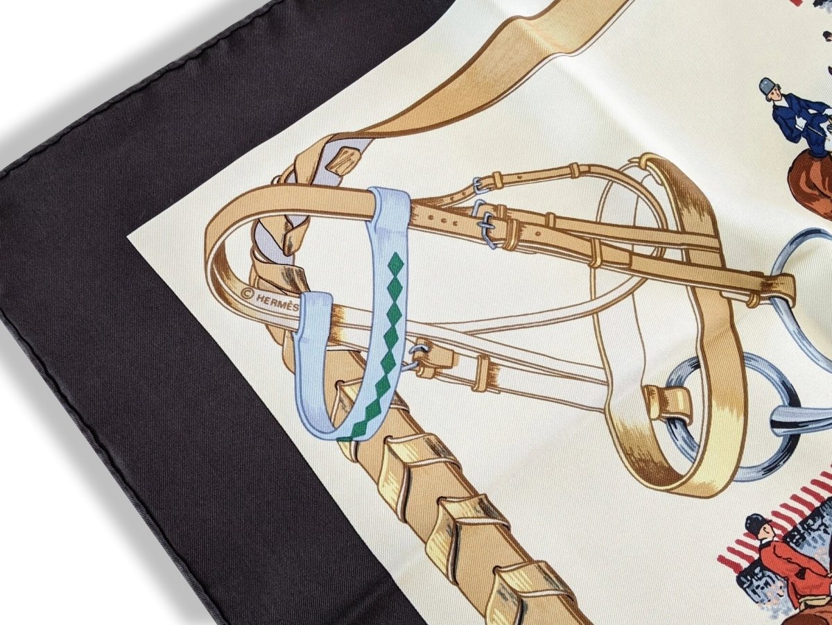 Hermes 1998 Special Issue 100 Jahre Aachen- Laurensberger Rennverein CONCOURS HIPPIQUE by Lamotte Twill 90, RARE in Box!