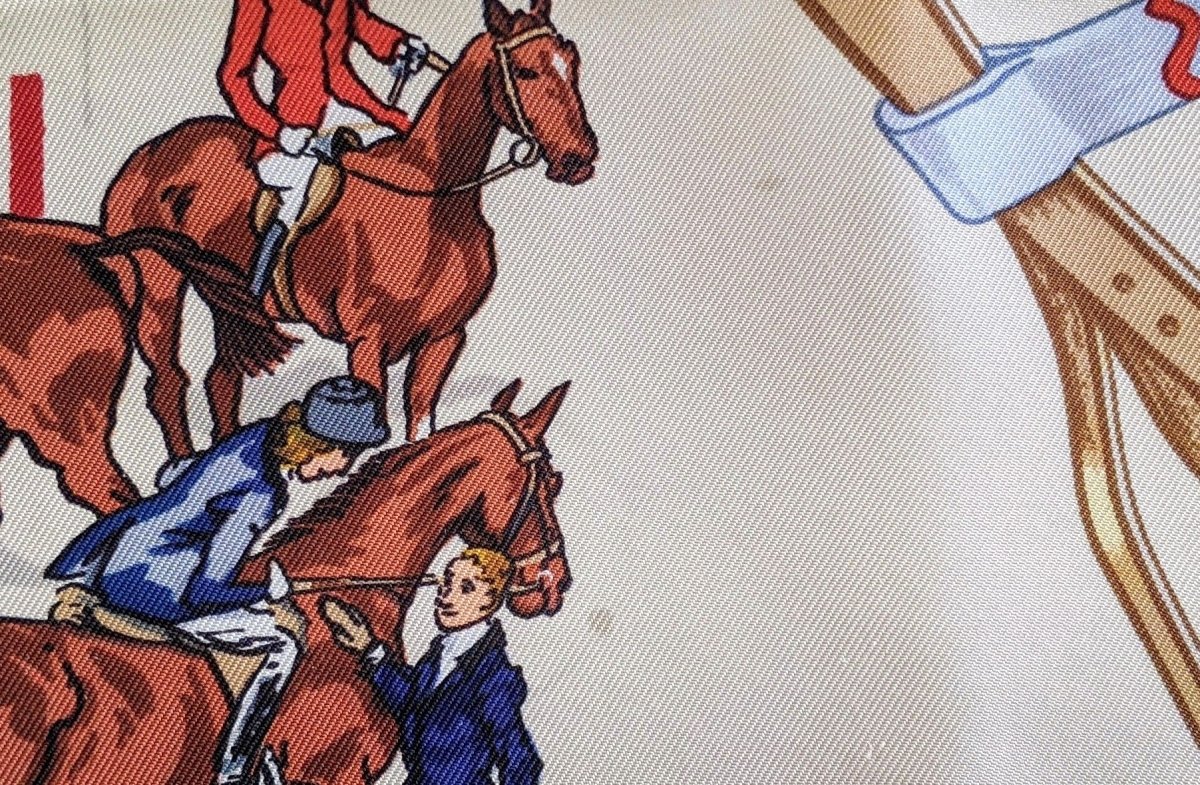 Hermes 1998 Special Issue 100 Jahre Aachen- Laurensberger Rennverein CONCOURS HIPPIQUE by Lamotte Twill 90, RARE in Box!