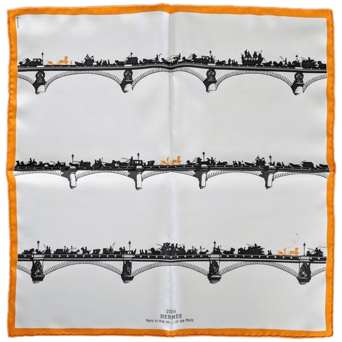 HERMES 2006 Special Issue PARIS IN THE AIR - L'AIR DE PARIS Gavroche 45 x 45 cm