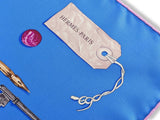 Hermes 2007 Rose/Bleu "In the Pocket" by Leigh P. Cooke Twill Scarf 90 x 90 cm, Mint!