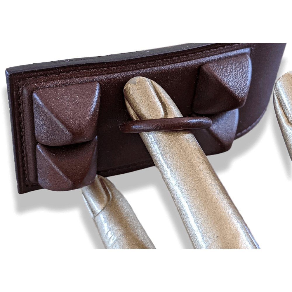 Hermes 2009 Chocolat Veau Barenia COLLIER DE CHIEN SHADOW Belt GM Sz 85, BNIB!