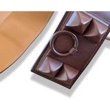 Hermes 2009 Chocolat Veau Barenia COLLIER DE CHIEN SHADOW Belt GM Sz 85, BNIB!
