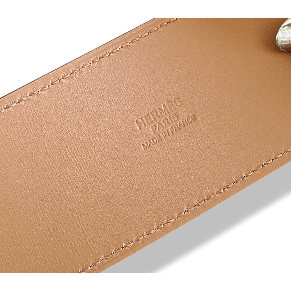 Hermes 2009 Chocolat Veau Barenia COLLIER DE CHIEN SHADOW Belt GM Sz 85, BNIB!