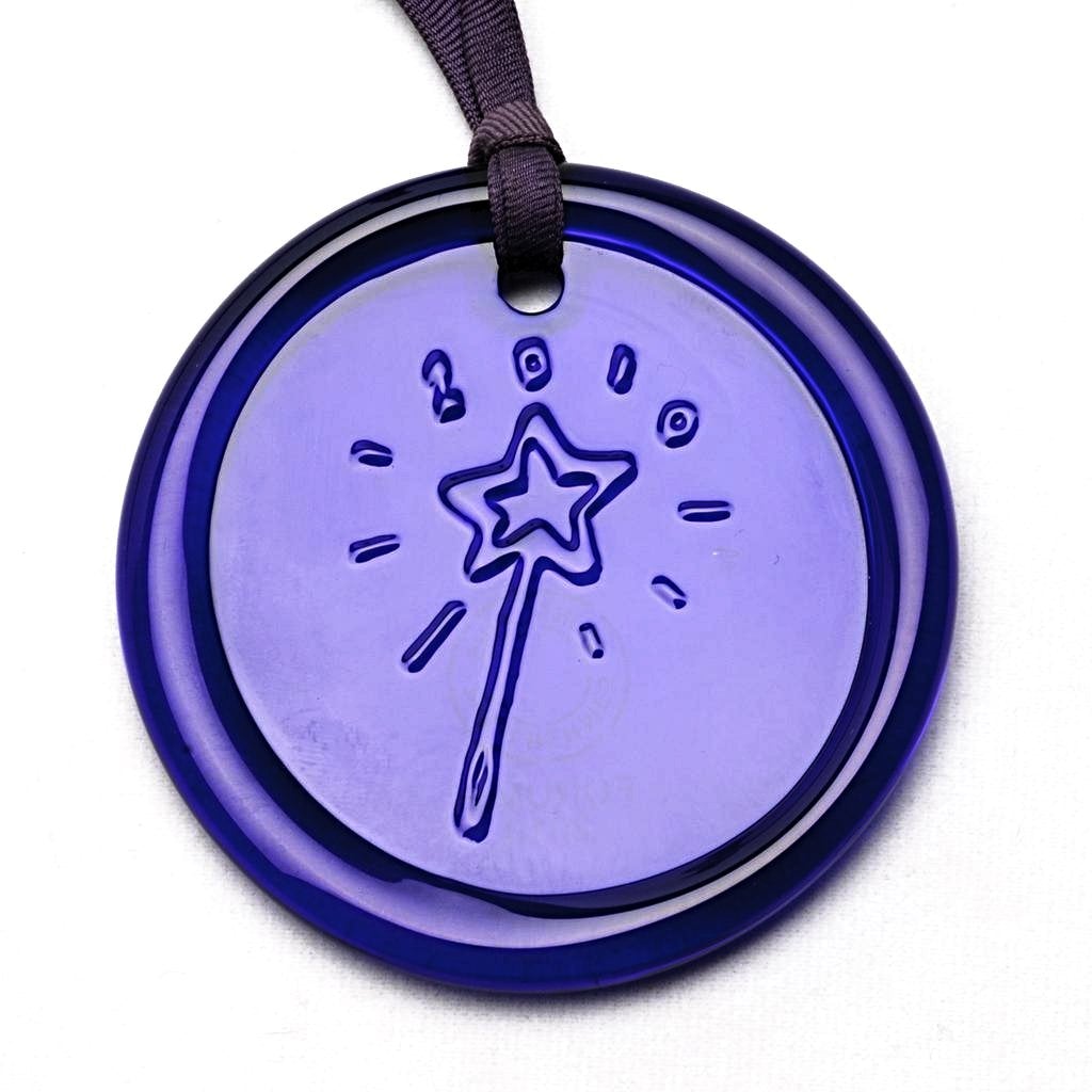 Hermes 2010 Forum H Bleu Crystal Saint-Louis Medallion Pendant - poupishop