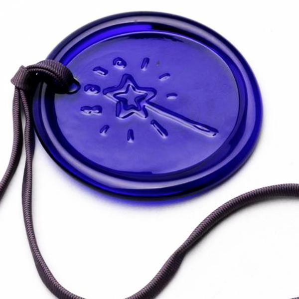 Hermes 2010 Forum H Bleu Crystal Saint-Louis Medallion Pendant - poupishop