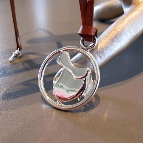 Hermes Silver Saddle Necklace Jump