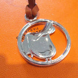 Hermes Silver Saddle Necklace Jump