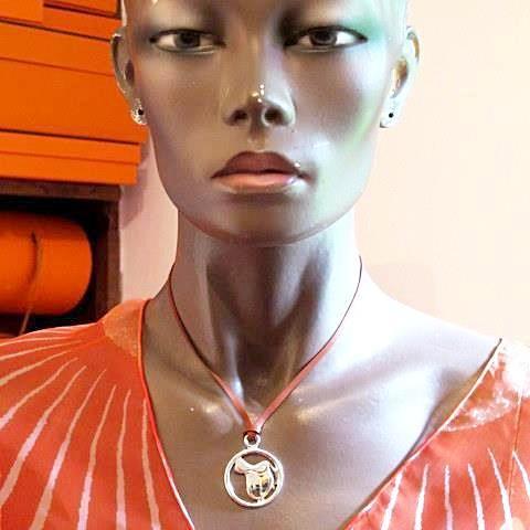 Hermes Silver Saddle Necklace Jump