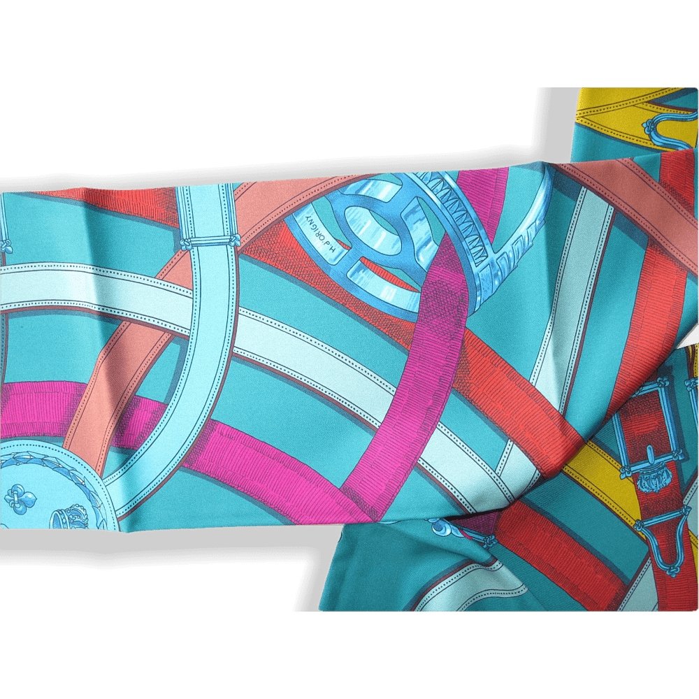 Hermes Cavalcadour by Henri d'Origny Maxi Twilly Scarf