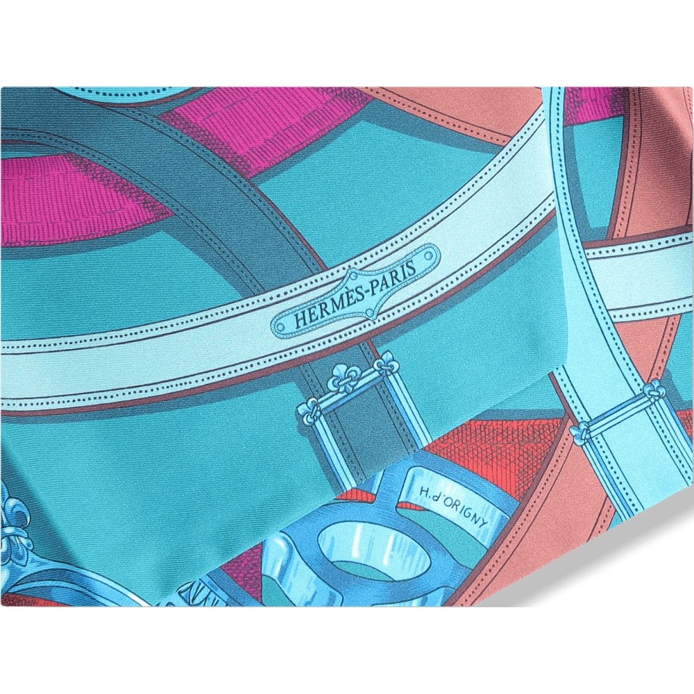 Hermes Cavalcadour by Henri d'Origny Maxi Twilly Scarf