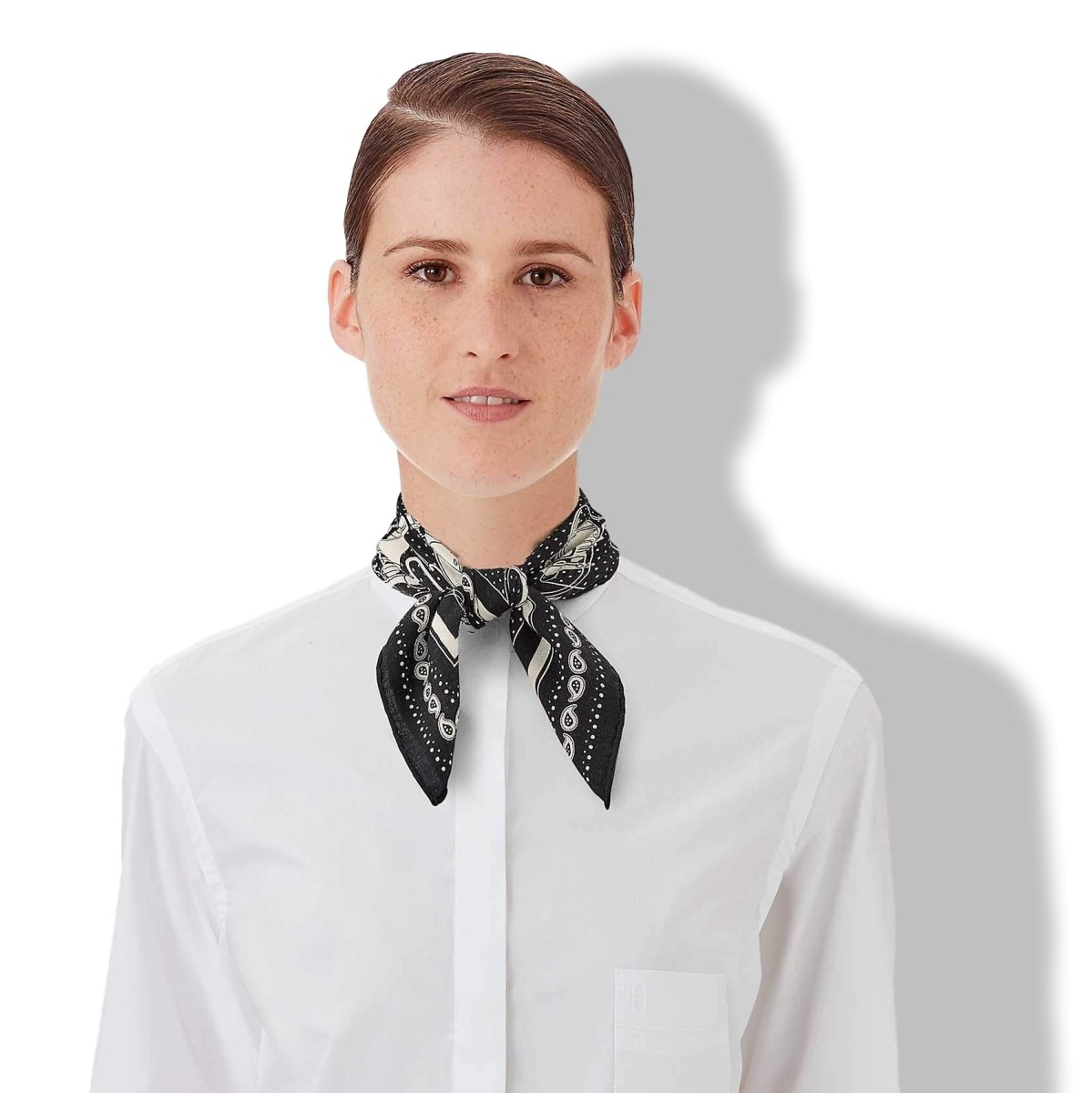 Hermes 2020 Noir/Blanc/Noir EX-LIBRIS Cashmere Bandana 55, BNWT!