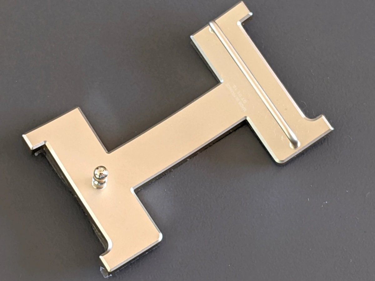 Hermes [48] Permabrass CONSTANCE H Belt Buckle 38 mm, New with Pouch and white Box! - poupishop