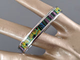 Hermes [96] Graffitis/Black/Silver Palladium Printed Enamel TREE OF SONG Bangle Bracelet Sz65, BNIB! - poupishop