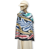HERMES A la Plume Florence Manlik Silk Twill Shawl 140