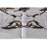 HERMES A PROPOS DES BOTTES by Xavier de Poret with Blanc Matte Overlay Twill 90 x 90 cm