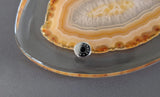 HERMES MINERAL AGATE Stone in Resine Pendant with Leather Cord