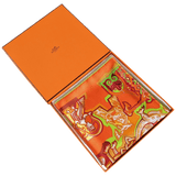 HERMES Alphabet Russe Twill Scarf 90