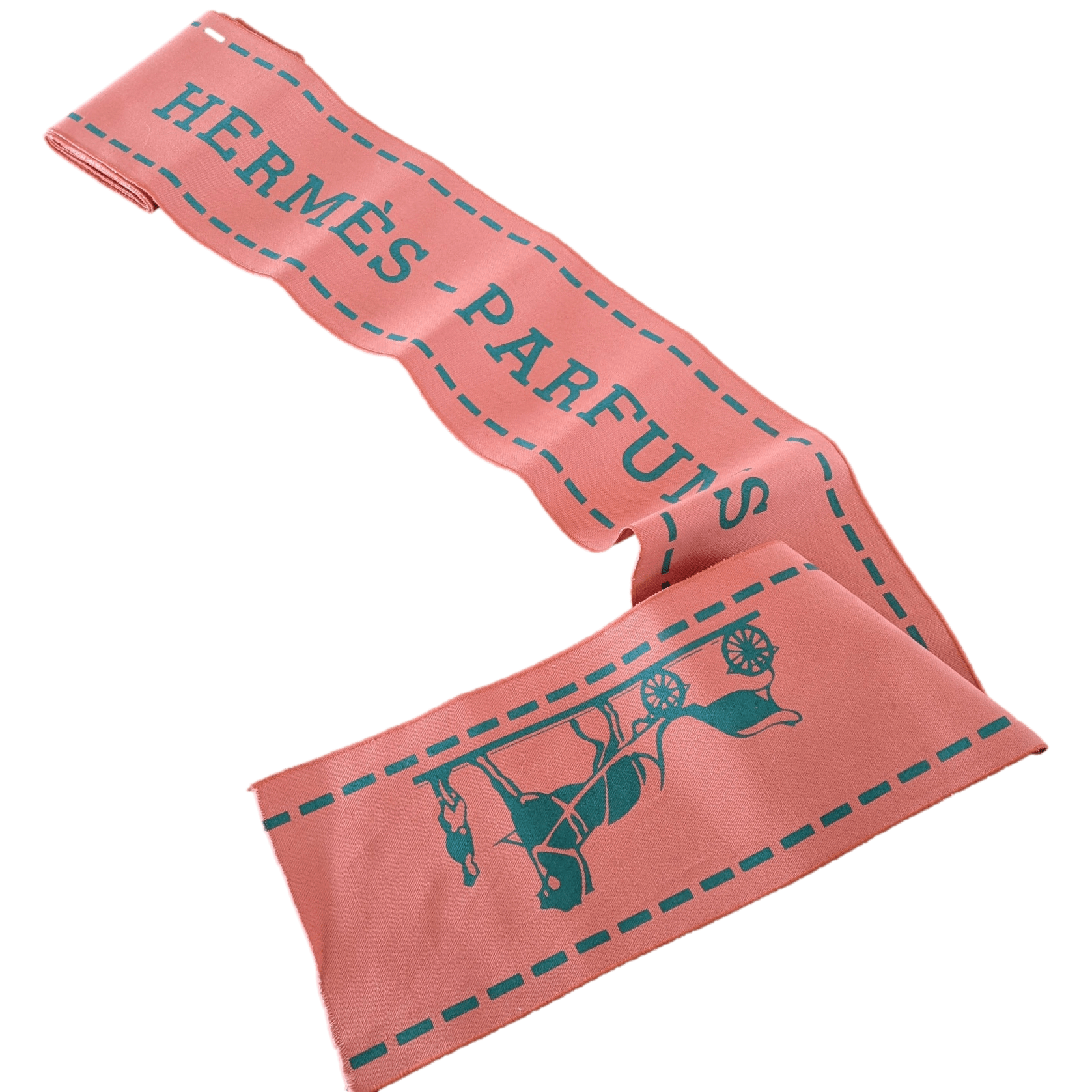 HERMES PARFUMS AMAZONE Vintage Long Cotton Banner 16 x 300 cm