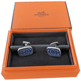 HERMES ANCRE Sterling Silver 925 Cufflinks