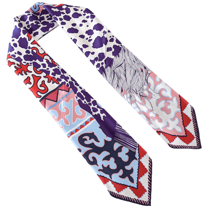 HERMES 2017 Blanc/Violet APPALOOSA DES STEPPES by Alice Shirley Silk Scarf 90 x 90 cm, Box!