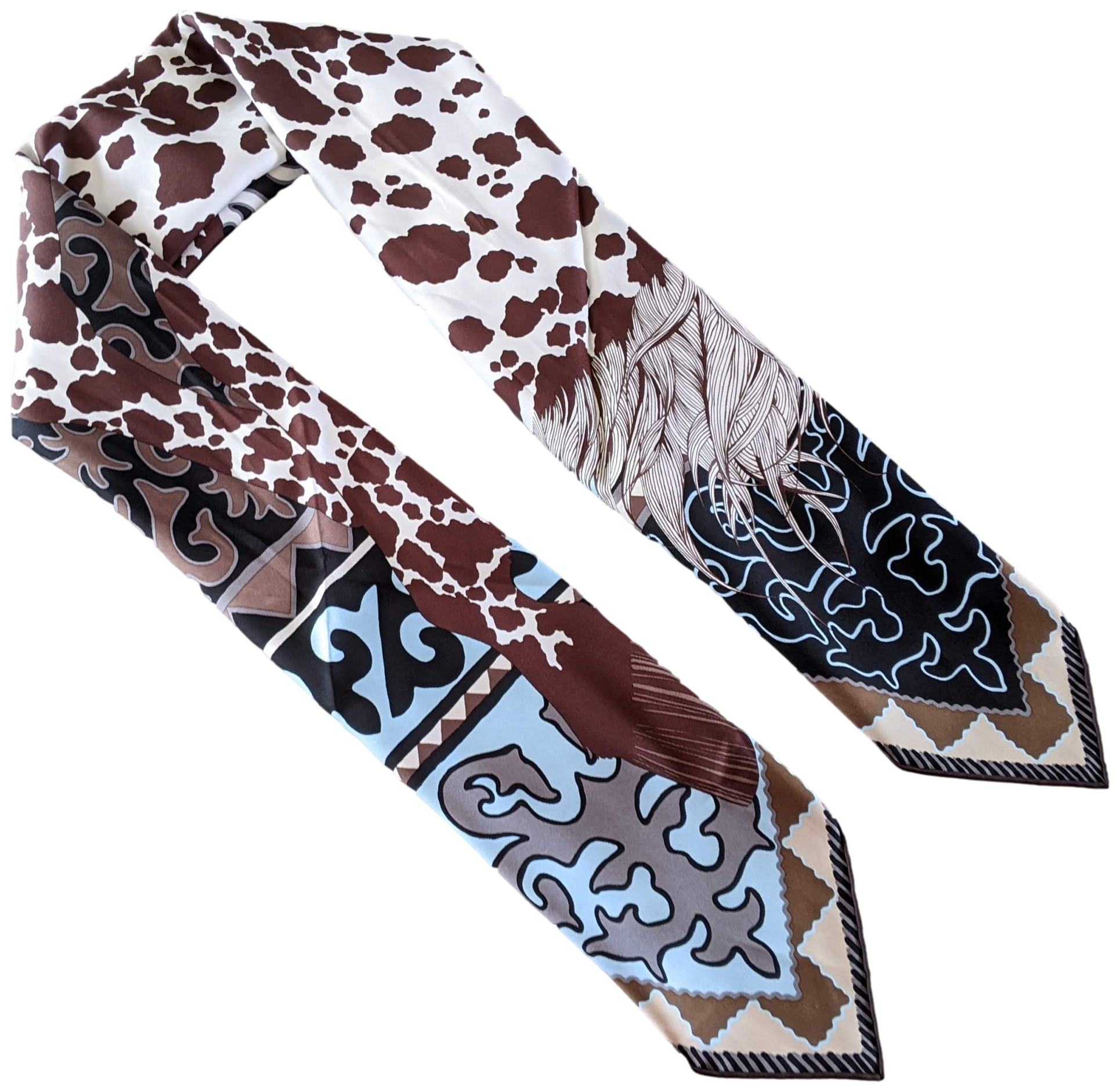 HERMES 2017 APPALOOSA DES STEPPES by Alice Shirley Silk Scarf 90 x 90 cm