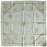 HERMES 2010 Anis Astrologie Dies et Hore Dip Dye Surteint Silk 90 x 90 cm