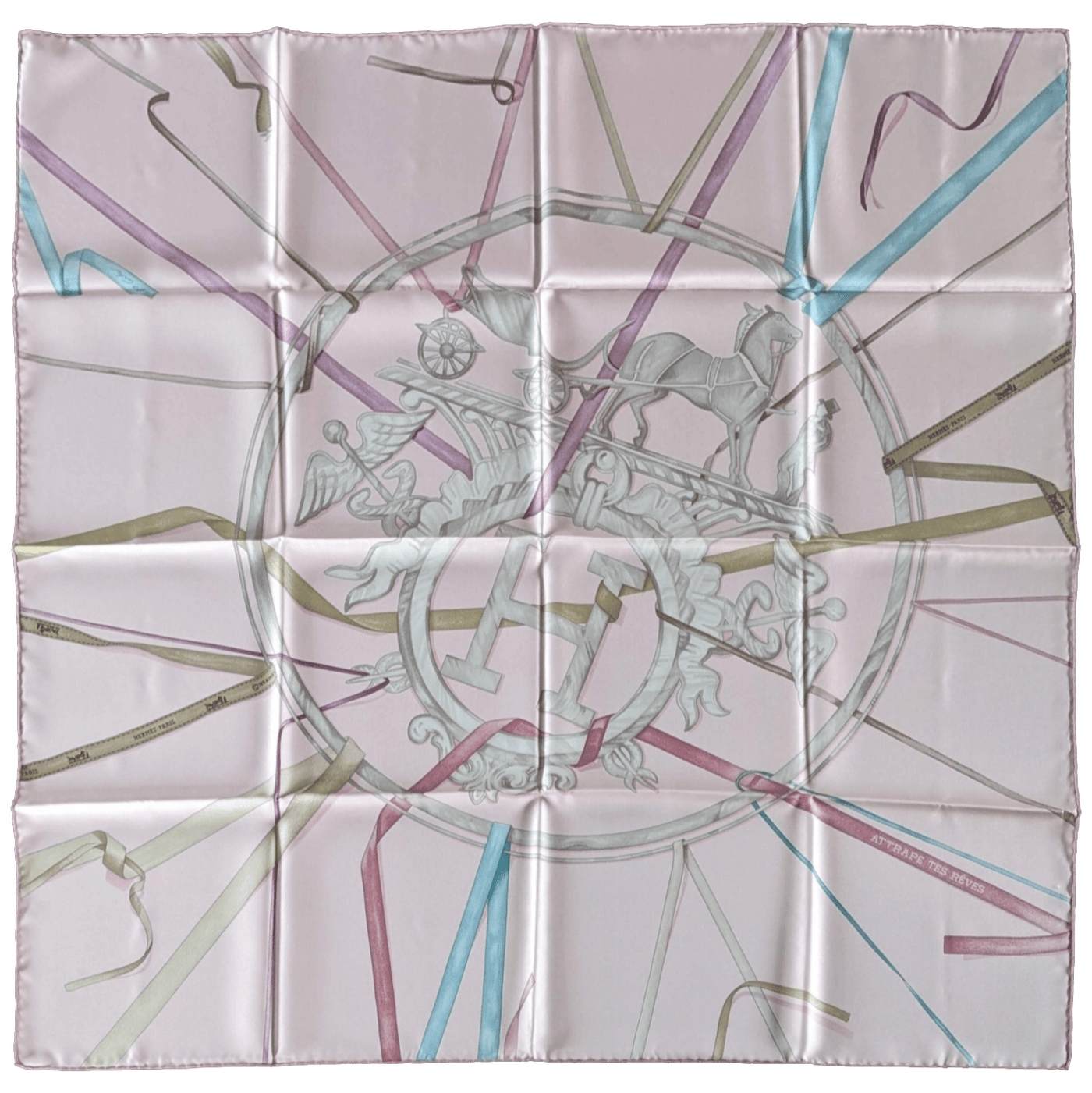 HERMES ATTRAPE TES REVES Twill Silk Carre 90 x 90 cm, New with HERMES ATTRAPE TES REVES Twill Silk Carre 90 x 90 cm, New with