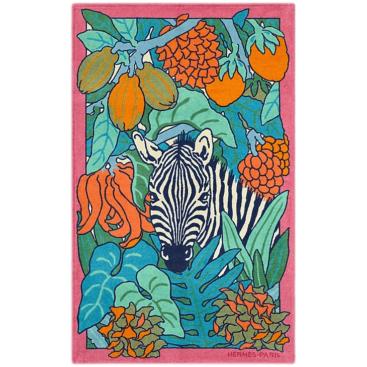 HERMES Beach Towel (Au coeur de l'été Red) 90 x 150 cm