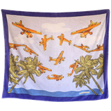 HERMES Vintage PLANES- AVIONS Terry Beach Towel XXL 150 x 220 cm