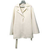 HERMES MANTEAU INSPIRATION PEIGNOIR COURT Women's 100% Baby Cashmere Short Coat Sz38