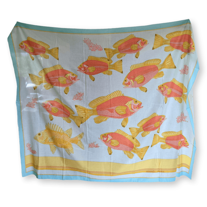 HERMES Bali Fishes Cotton Pareo XXL