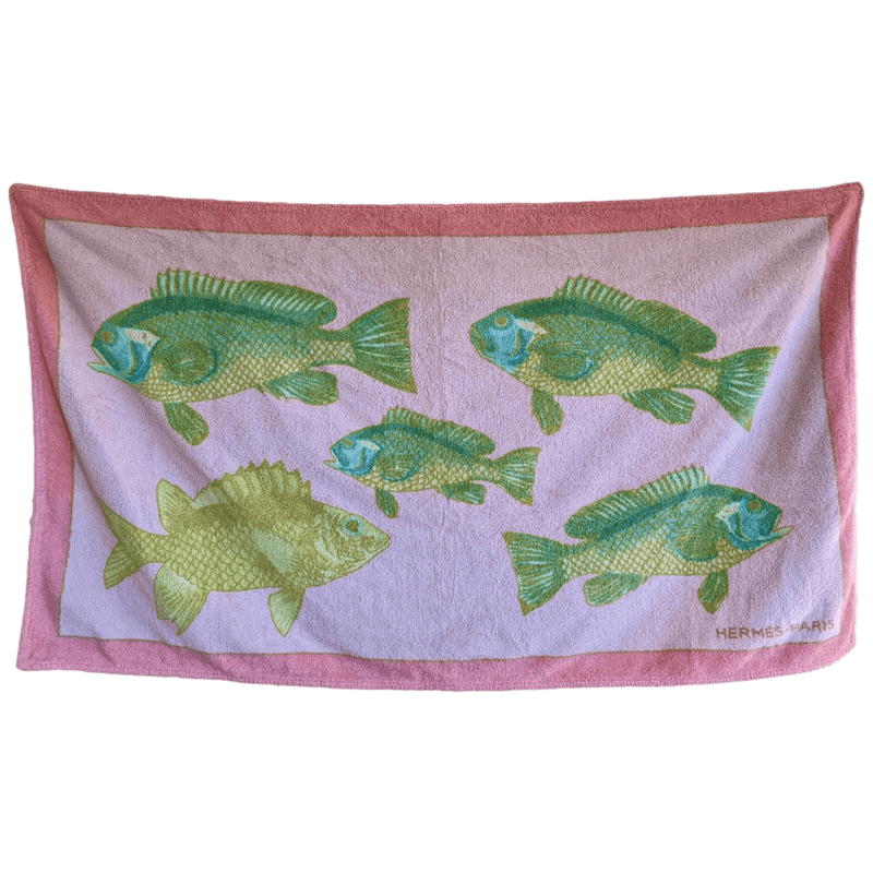 HERMES Rose Bali Terry Towels GM
