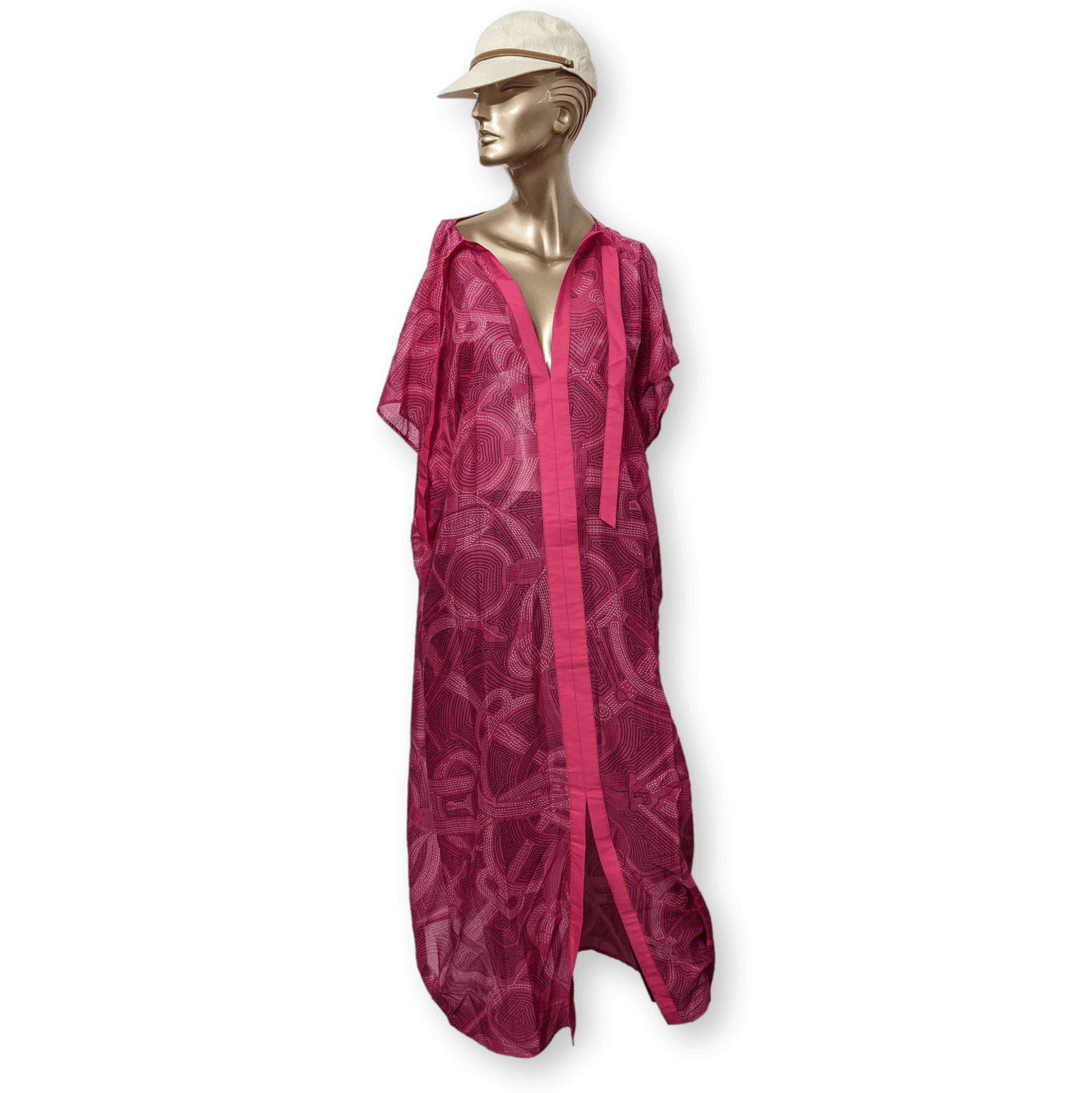 hermes maxi dress Hermes 1970s 'Romantique' couture silk floral maxi dress