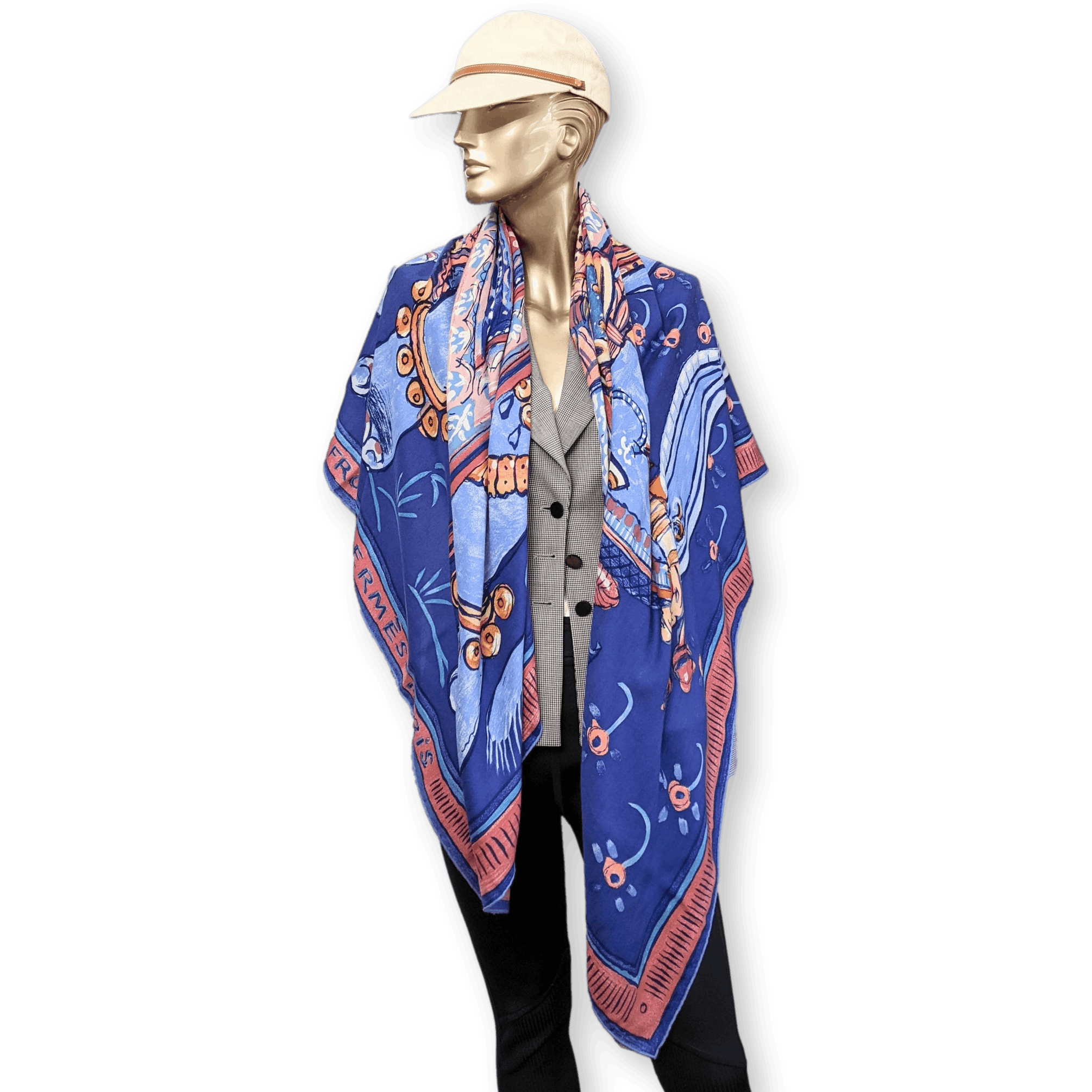 HERMES 2009 Beloved India by Philippe Dumas Cashmere Shawl Box! 140 x 140 CM