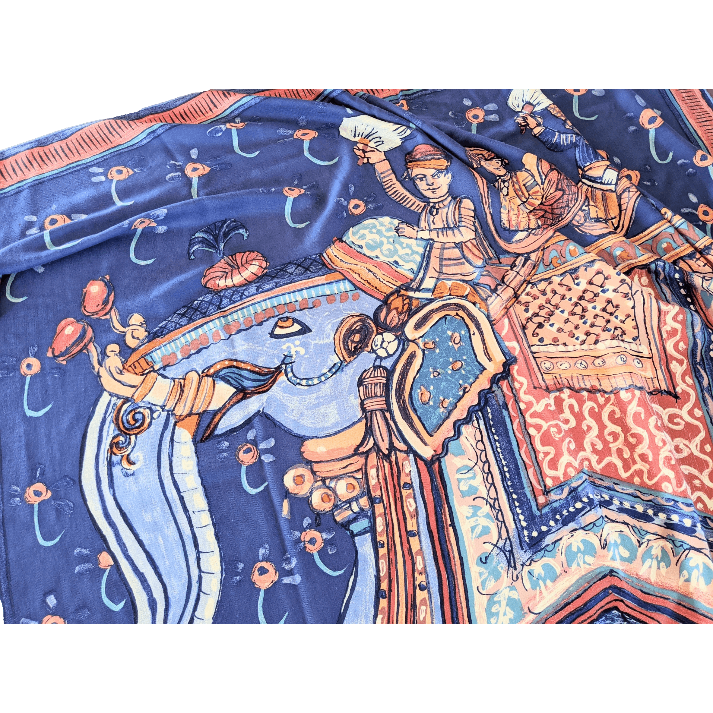 HERMES 2009 Beloved India by Philippe Dumas Cashmere Shawl Box! 140 x 140 CM