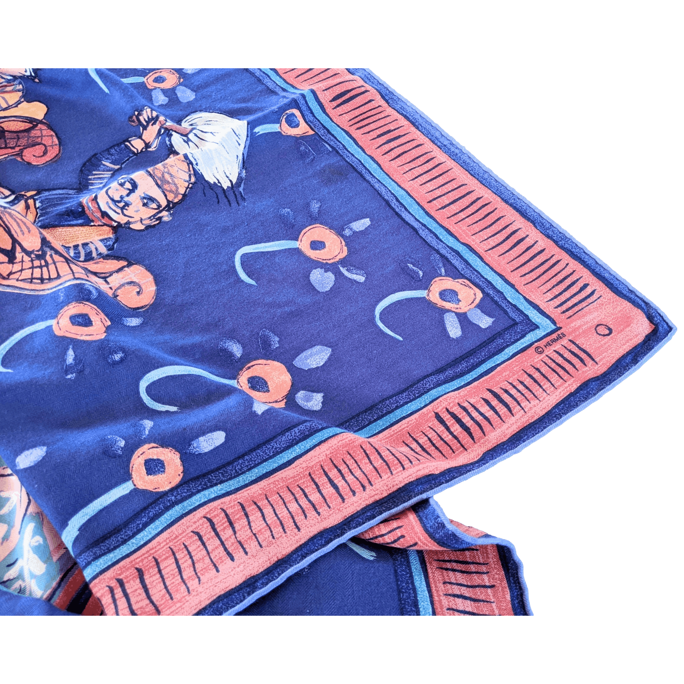 HERMES 2009 Beloved India by Philippe Dumas Cashmere Shawl Box! 140 x 140 CM