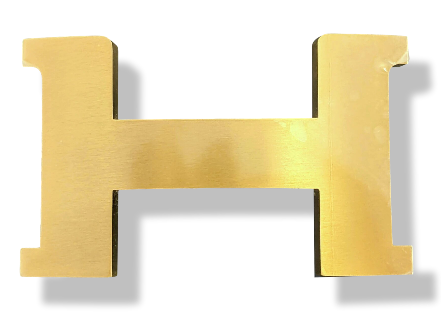 Hermes [67] Huge Brushed Gold/Or Brosse Belt Buckle Constance 42 MM, New in Pochette and White Box!