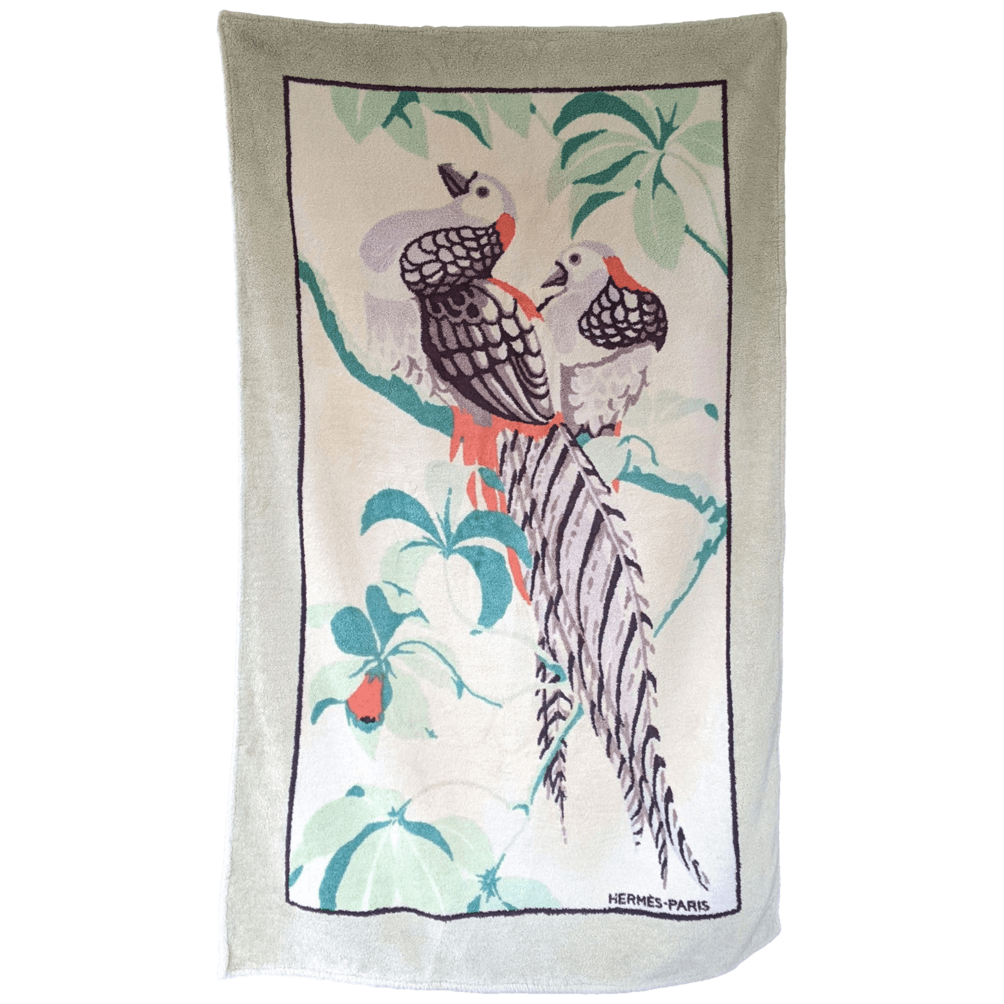 HERMES Birds Beach Towel 90 x 150 cm 