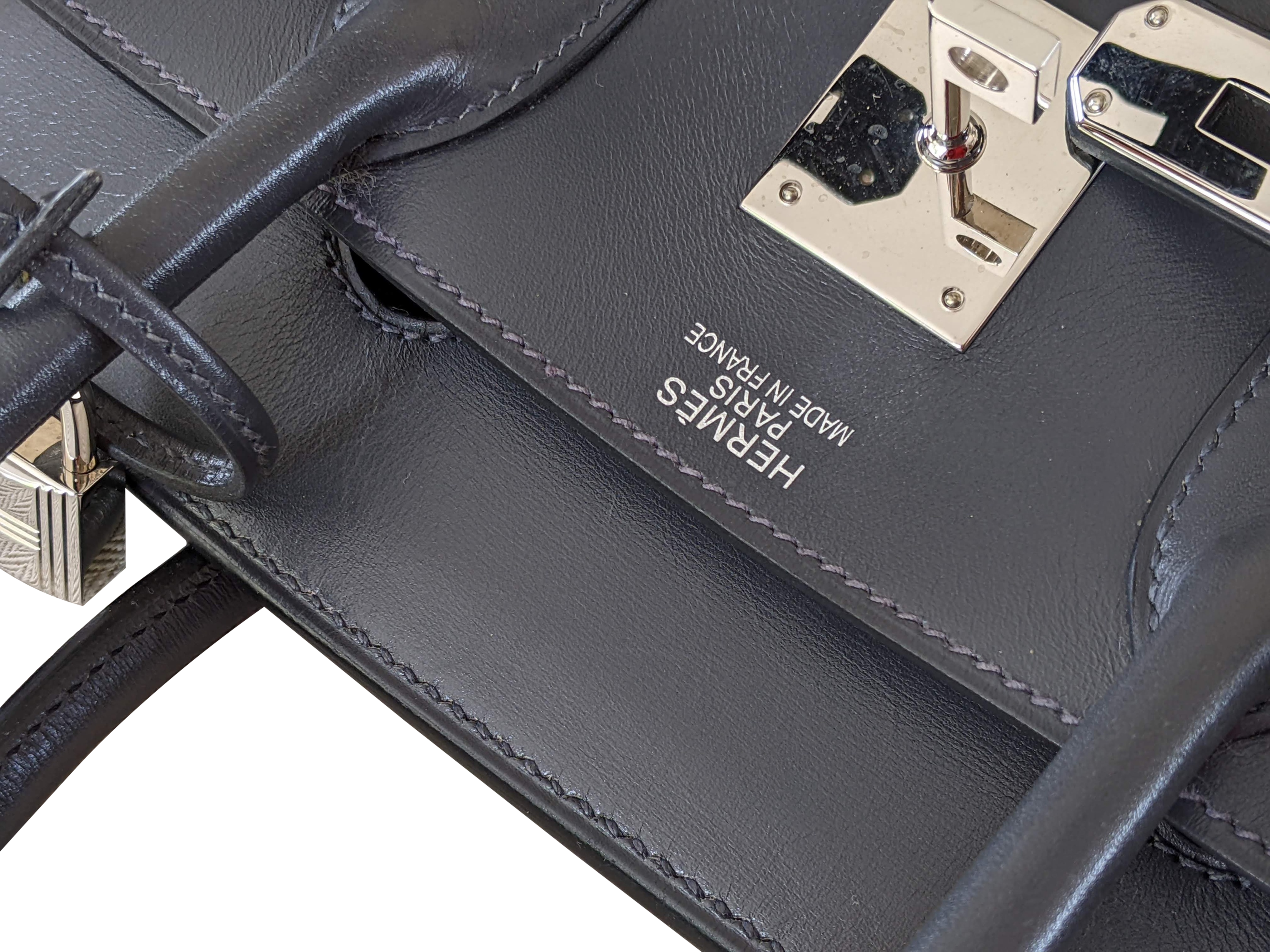 HERMES BIRKIN 32 HAC Ardoise Box PHW