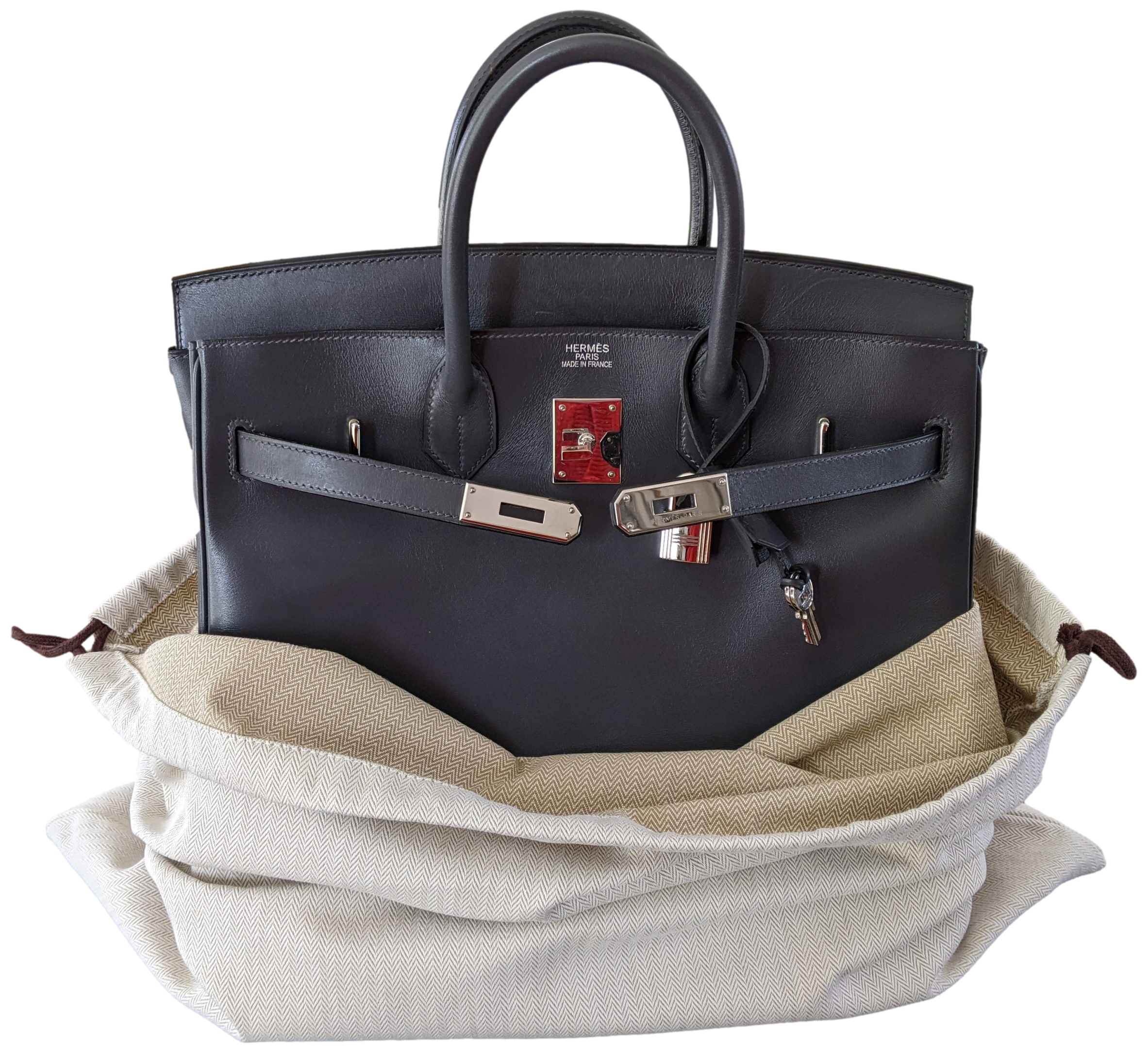 HERMES BIRKIN 32 HAC Ardoise Box PHW