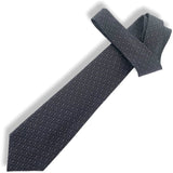 Hermes Black Grey White 5489 LOVEBOAT Twill Silk Tie 9CM, NWT in Pochette! - poupishop